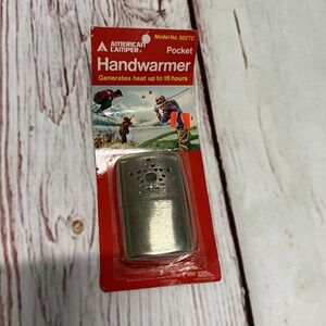 Vintage American Camper Pocket Hand Warmer W/ Drawstring Felt Bag NEW